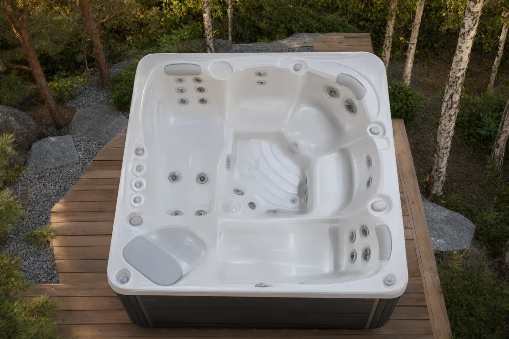 Jacuzzi CRESCENT 830A w polskim ogrodzie