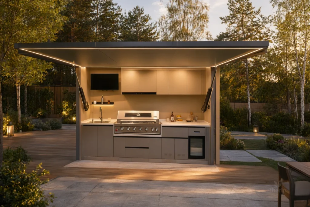 Kuchnia ogrodowa Ther Kitchen U w polskim ogrodzie