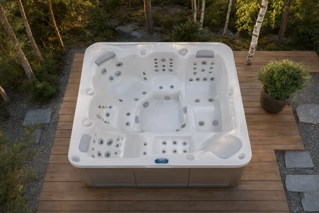Jacuzzi LOUNGE 9060 w polskim ogrodzie